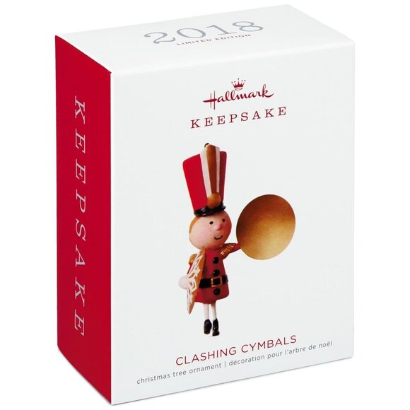 New! Clashing Cymbals Hallmark Keepsake Christmas Ornament 2018 Toy Soldier Band - Picture 1 of 3